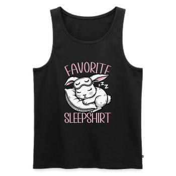 Chemise de nuit officielle Funny Rabbit Rabbit - Débardeur bio Premium Homme - noir - Devant - Michal (187cm)