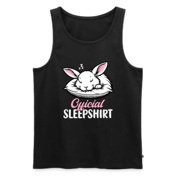 Official Sleeping Shirt Funny Rabbit Rabbit - Men's Premium Organic Tank Top - black - Front - Michal (187cm)