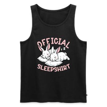Official Sleeping Shirt Funny Rabbit Rabbit - Men's Premium Organic Tank Top - black - Front - Michal (187cm)