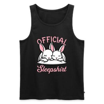 Offizielles Schlafshirt Lustiges Kaninchen Rabbit - Männer Premium Bio Tank Top - Schwarz - Vorne - AI Model Male 178 light (178cm)