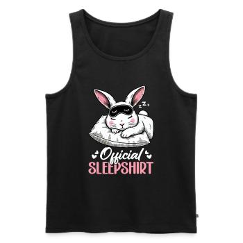 Official Sleeping Shirt Funny Rabbit Rabbit - Men's Premium Organic Tank Top - black - Front - Michal (187cm)