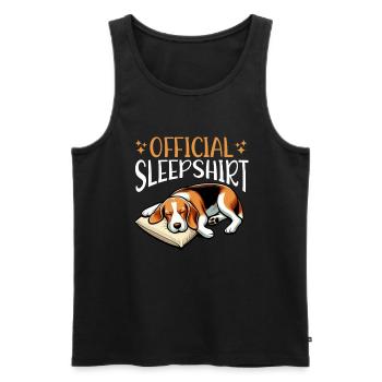 Offizielles Schlafshirt Lustiger Beagle Hund - Männer Premium Bio Tank Top - Schwarz - Vorne - AI Model Male 178 light (178cm)