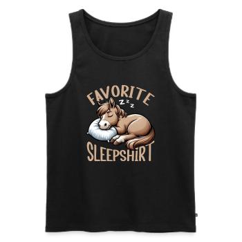 Offizielles Schlafshirt Lustiges Pferd Pyjama - Männer Premium Bio Tank Top - Schwarz - Vorne - AI Model Male 178 light (178cm)