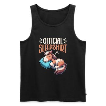 Offizielles Schlafshirt Lustiges Pferd Pyjama - Männer Premium Bio Tank Top - Schwarz - Vorne - AI Model Male 178 light (178cm)