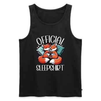 Offizielles Schlafshirt Lustiger Fuchs Pyjama - Männer Premium Bio Tank Top - Schwarz - Vorne - AI Model Male 178 light (178cm)