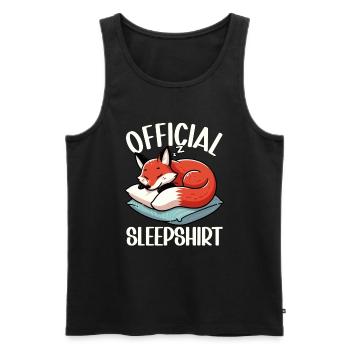 Offizielles Schlafshirt Lustiger Fuchs Pyjama - Männer Premium Bio Tank Top - Schwarz - Vorne - AI Model Male 178 light (178cm)