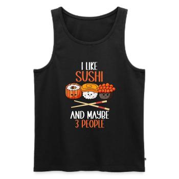 Sushi Japaner Foodliebhaber Nigiri Neko Sushi - Männer Premium Bio Tank Top - Schwarz - Vorne - Michal (187cm)