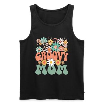 Groovy Mama Retro Mutter Mutter Matching Familie - Männer Premium Bio Tank Top - Schwarz - Vorne - AI Model Male 178 light (178cm)