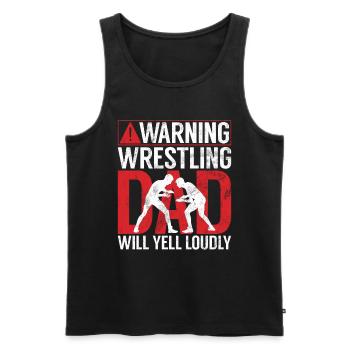 Wrestling Dad Wrestler Männer Vatertag - Männer Premium Bio Tank Top - Schwarz - Vorne - Michal (187cm)