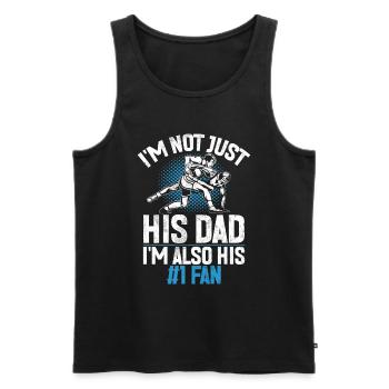 Wrestling Dad Wrestler Männer Vatertag - Männer Premium Bio Tank Top - Schwarz - Vorne - Michal (187cm)