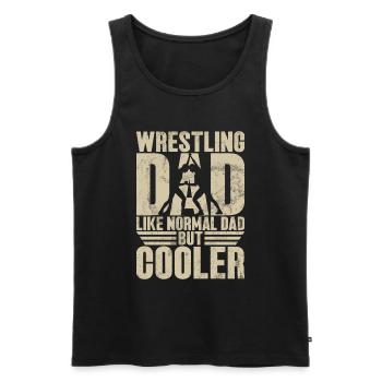 Wrestling Dad Wrestler Männer Vatertag - Männer Premium Bio Tank Top - Schwarz - Vorne - Michal (187cm)