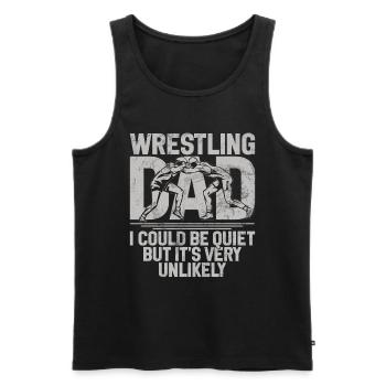 Wrestling Dad Wrestler Männer Vatertag - Männer Premium Bio Tank Top - Schwarz - Vorne - Michal (187cm)