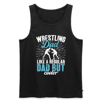 Wrestling Dad Wrestler Männer Vatertag - Männer Premium Bio Tank Top - Schwarz - Vorne - Michal (187cm)