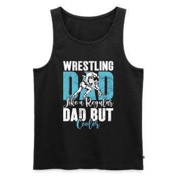 Wrestling Dad Wrestler Männer Vatertag - Männer Premium Bio Tank Top - Schwarz - Vorne - Michal (187cm)