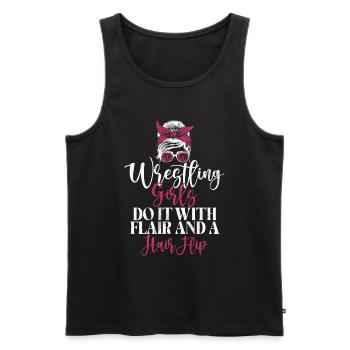 Lutteuse Fille Grappling Lutteuse Femmes - Débardeur bio Premium Homme - noir - Devant - Michal (187cm)