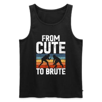 Lutteuse Fille Grappling Lutteuse Femmes - Débardeur bio Premium Homme - noir - Devant - Michal (187cm)