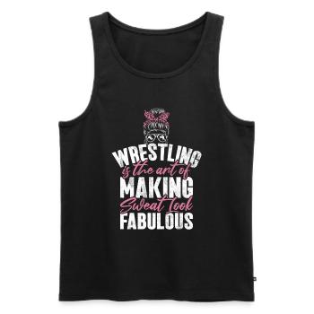 Lutteuse Fille Grappling Lutteuse Femmes - Débardeur bio Premium Homme - noir - Devant - Michal (187cm)