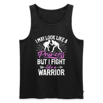 Lutteuse Fille Grappling Lutteuse Femmes - Débardeur bio Premium Homme - noir - Devant - Michal (187cm)