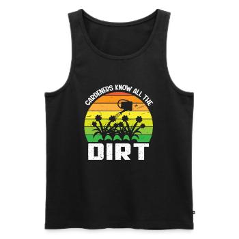 Funny Garden Lovers Vegetables Hobby Gardeners - Men's Premium Organic Tank Top - black - Front - Michal (187cm)