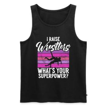 Wrestling Mom Wrestler Women Fighter - Männer Premium Bio Tank Top - Schwarz - Vorne - Michal (187cm)