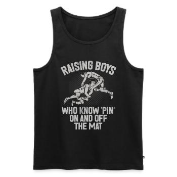 Wrestling Mom Wrestler Women Fighter - Männer Premium Bio Tank Top - Schwarz - Vorne - Michal (187cm)