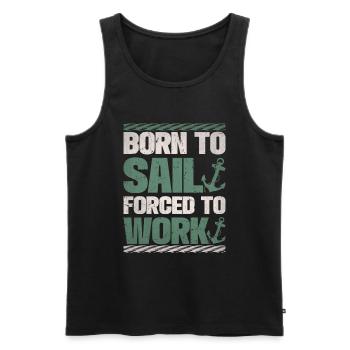 Boat Captain Funny Boat Sailing Lake Boater - Men's Premium Organic Tank Top - black - Front - Michal (187cm)