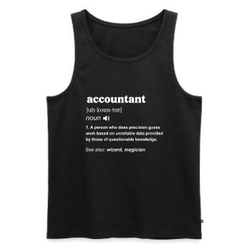 Accounting Secretary of Accountants Accounting - Men's Premium Organic Tank Top - black - Front - AI Model Male 178 light (178cm)