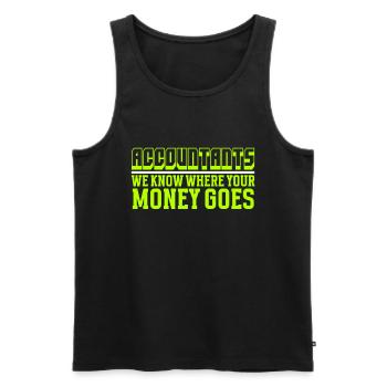 Accounting Secretary of Accountants Accounting - Men's Premium Organic Tank Top - black - Front - AI Model Male 178 light (178cm)