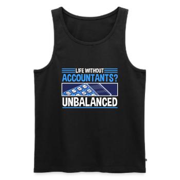 Accounting Secretary of Accountants Accounting - Men's Premium Organic Tank Top - black - Front - AI Model Male 178 light (178cm)