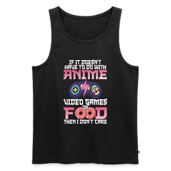 Anime, Jeux vidéo ou food, Manga, Otaku, Japonais - Débardeur bio Premium Homme - noir - Devant - AI Model Male 178 light (178cm)