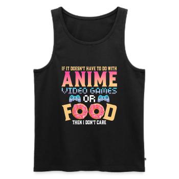 Anime, Jeux vidéo ou food, Manga, Otaku, Japonais - Débardeur bio Premium Homme - noir - Devant - AI Model Male 178 light (178cm)