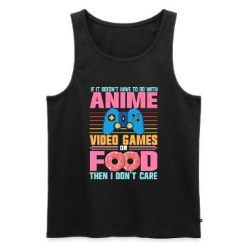 Anime, Jeux vidéo ou food, Manga, Otaku, Japonais - Débardeur bio Premium Homme - noir - Devant - AI Model Male 178 light (178cm)