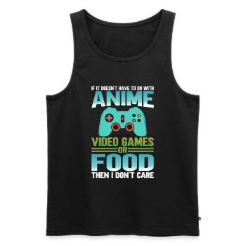 Anime, Jeux vidéo ou food, Manga, Otaku, Japonais - Débardeur bio Premium Homme - noir - Devant - AI Model Male 178 light (178cm)
