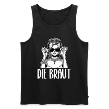 The Bride Funny Bachelorette Party Maid of Honor - Men's Premium Organic Tank Top - black - Front - Michal (187cm)