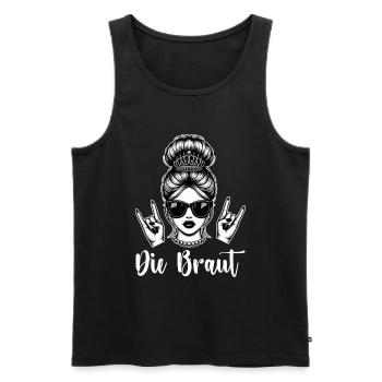 The Bride Funny Bachelorette Party Maid of Honor - Men's Premium Organic Tank Top - black - Front - Michal (187cm)