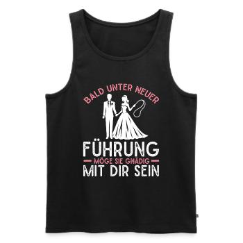 Le marié Funny EVJ - Débardeur bio Premium Homme - noir - Devant - Michal (187cm)