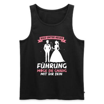 Le marié Funny EVJ - Débardeur bio Premium Homme - noir - Devant - Michal (187cm)