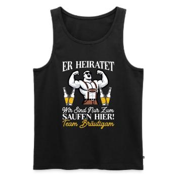 Le marié Funny EVJ - Débardeur bio Premium Homme - noir - Devant - Michal (187cm)