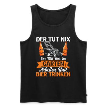 Beer Garden Gardening Allotment Gardener Gardener - Men's Premium Organic Tank Top - black - Front - Michal (187cm)