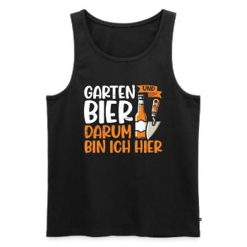 Beer Garden Gardening Allotment Gardener Gardener - Men's Premium Organic Tank Top - black - Front - Michal (187cm)