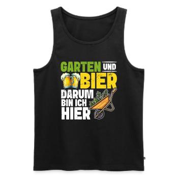 Beer Garden Gardening Allotment Gardener Gardener - Men's Premium Organic Tank Top - black - Front - Michal (187cm)