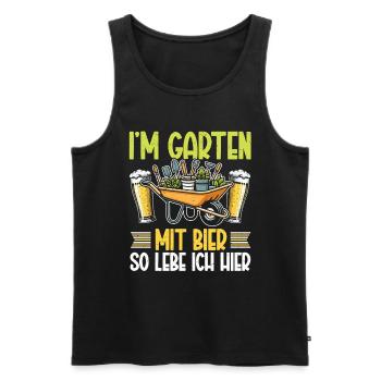 Beer Garden Gardening Allotment Gardener Gardener - Men's Premium Organic Tank Top - black - Front - Michal (187cm)