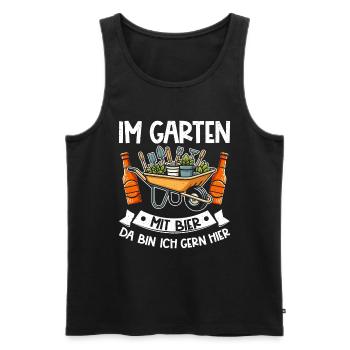 Beer Garden Gardening Allotment Gardener Gardener - Men's Premium Organic Tank Top - black - Front - Michal (187cm)