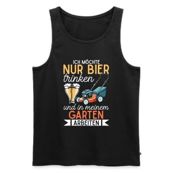 Beer Garden Gardening Allotment Gardener Gardener - Men's Premium Organic Tank Top - black - Front - Michal (187cm)