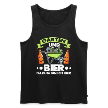 Beer Garden Gardening Allotment Gardener Gardener - Men's Premium Organic Tank Top - black - Front - Michal (187cm)