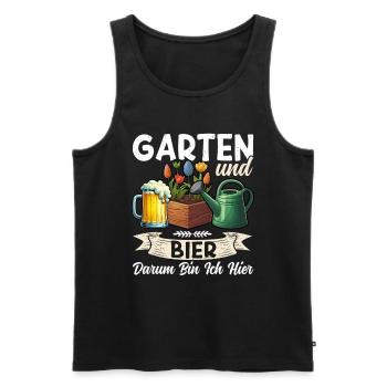 Beer Garden Gardening Allotment Gardener Gardener - Men's Premium Organic Tank Top - black - Front - Michal (187cm)