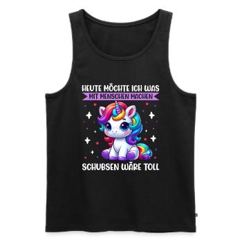 Today I want to do something with people Push - Men's Premium Organic Tank Top - black - Front - Michal (187cm)