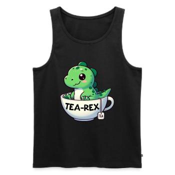 Tee Rex Dinosaurier Liebhaber T-Rex Tea Tasse - Männer Premium Bio Tank Top - Schwarz - Vorne - AI Model Male 178 light (178cm)
