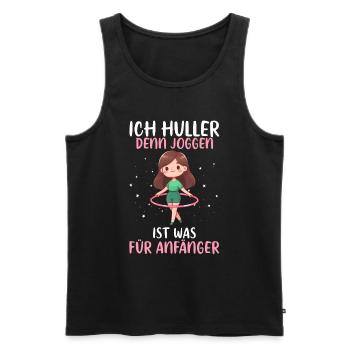 I Huller parce que le jogging est quelque chose pour les débutants Huller - Débardeur bio Premium Homme - noir - Devant - AI Model Male 178 light (178cm)