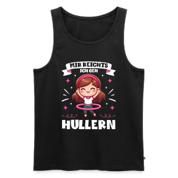 J’en ai assez, je vais à Hullern Huller - Débardeur bio Premium Homme - noir - Devant - AI Model Male 178 light (178cm)